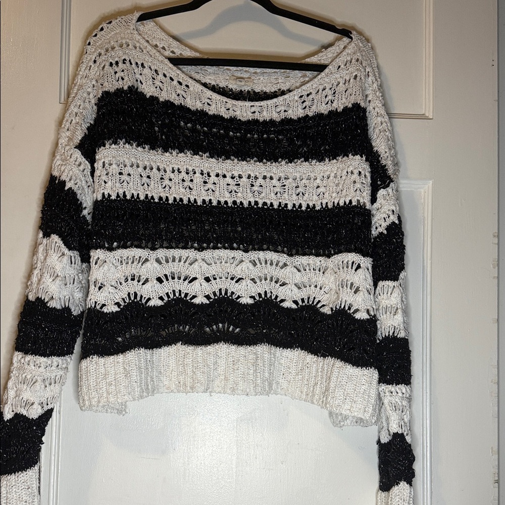 The Palmer Open-Stitch Pullover Sweater by Pilcro for Anthropologie